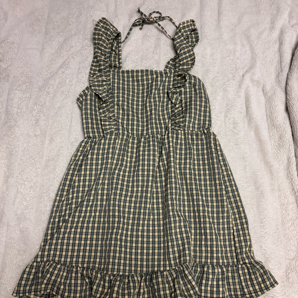 Wild Fable Plaid Ruffle Dress